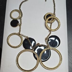 Elegant Gold and Black Necklace